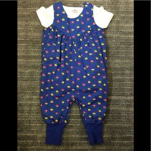 Hanna Andersson jumper with onesie sz 60